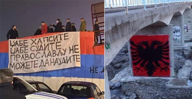 Тробојка СМЕТА на Златици, док се у Тузима шири двоглави орао на албанском барјаку (ФОТО)